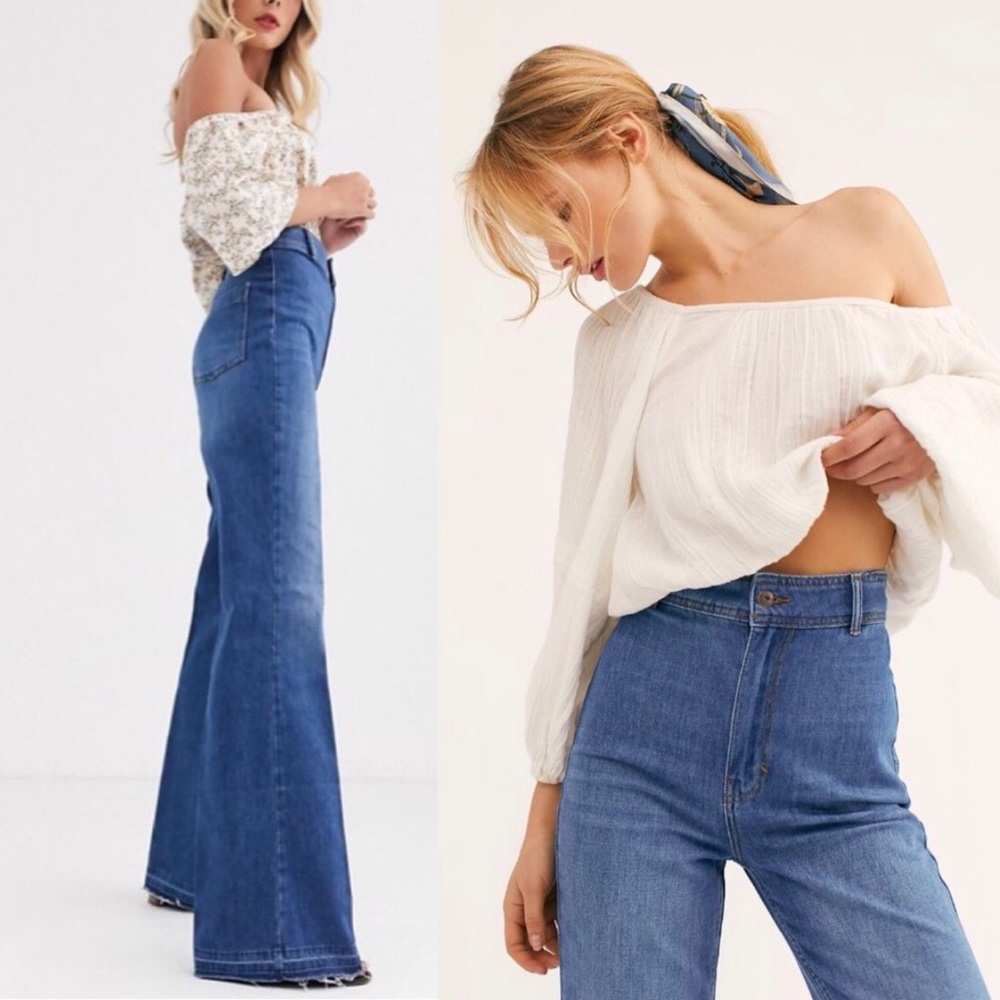 FREE PEOPLE Mindy Rigid Flare Jeans 28